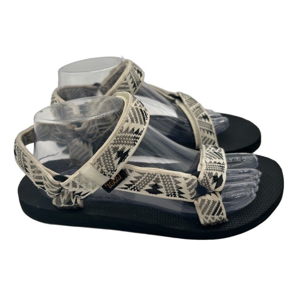 Teva Original Universal Sandals Women's Size 9 Beige Black Geometric Strappy‎
